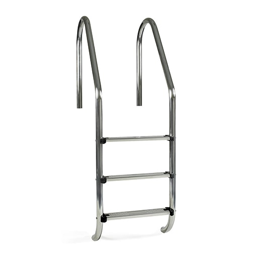 ESCALERA CLASICA DE 3 PELAÑOS AQ DE ACERO INOXIDABLE